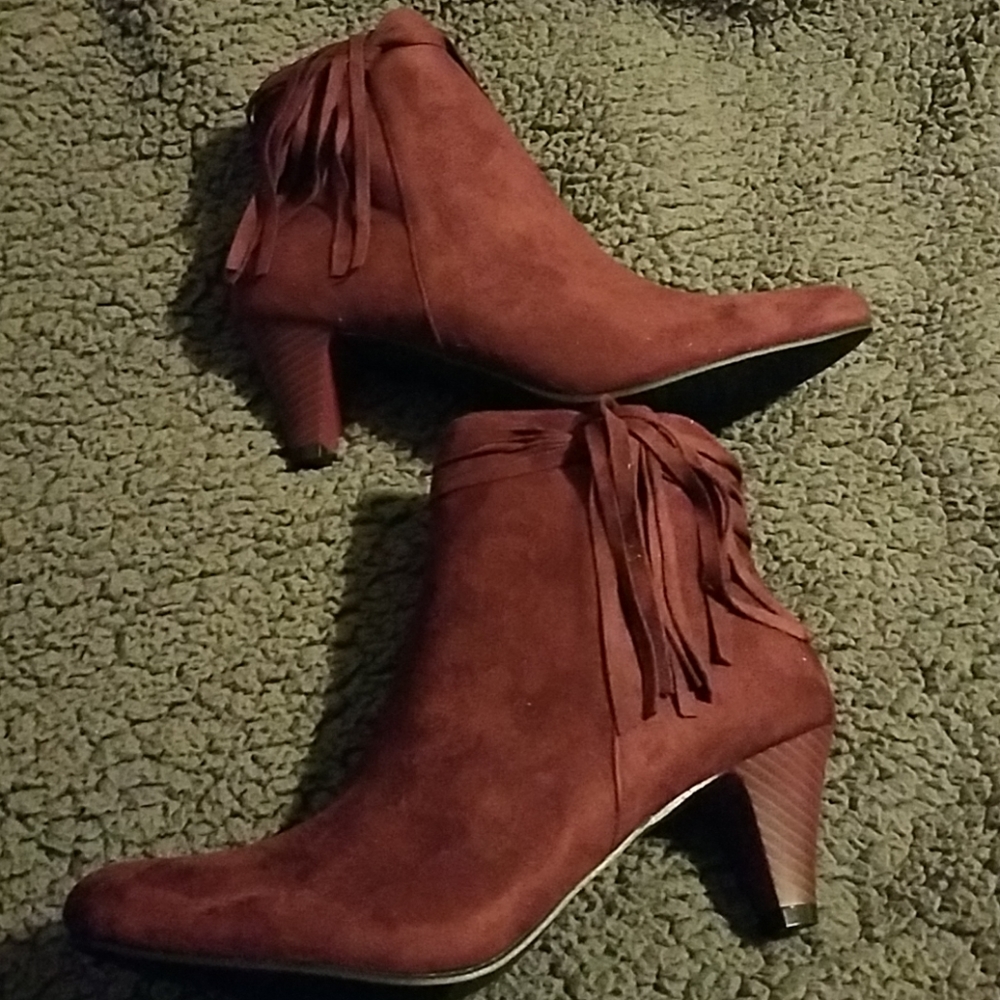 Faux suede boots